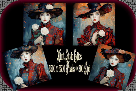 Art Nouveau Portraits in Klimt's Style