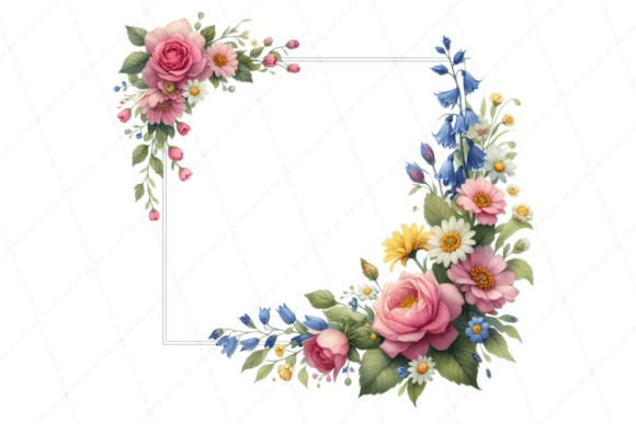 Beautiful Floral Watercolor Frame: A Versatile Artistic Addition