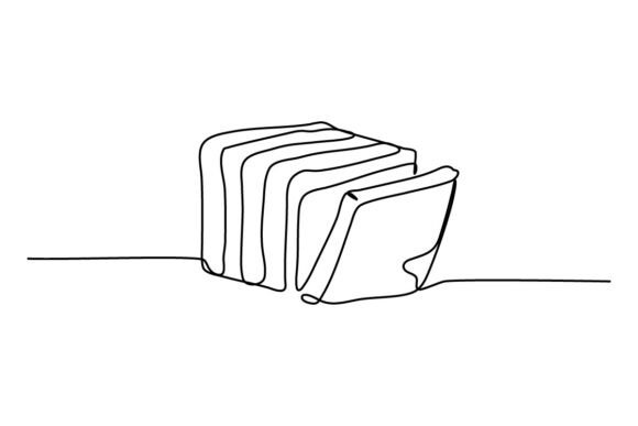 Bread Slice One Continuous Line: A Modern Design Concept for Creative Expression