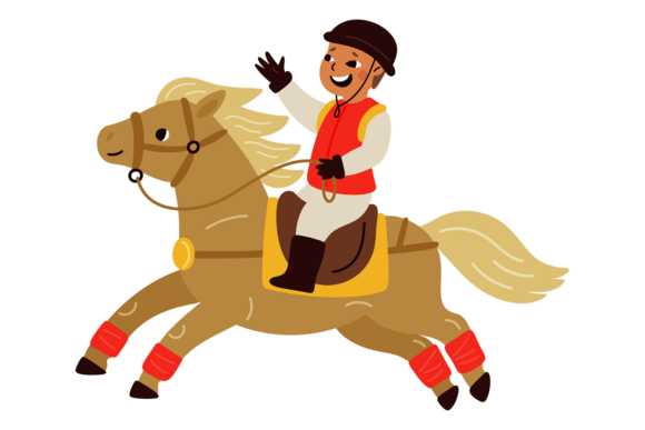 Cartoon Funny Pony. Colorful Little Hors: A Playful Addition to Creative Workflows