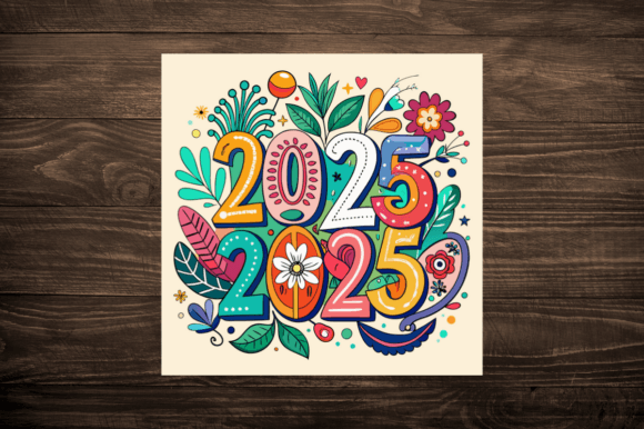 Colorful, Hand Drawn Lettering Happy Ne