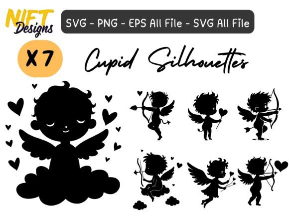 Cupid Silhouettes SVG: A Romantic Addition to Your Design Projects