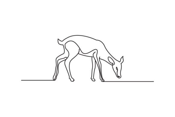 Deer Continuous Line Art: Minimalist Wildlife Design
