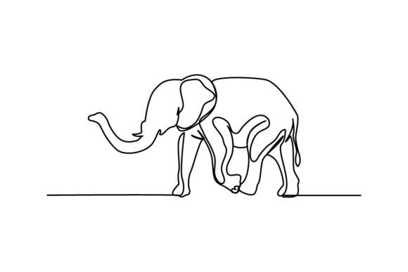 Elephant Continuous Line Art: A Strategic Approach to Minimalist Design