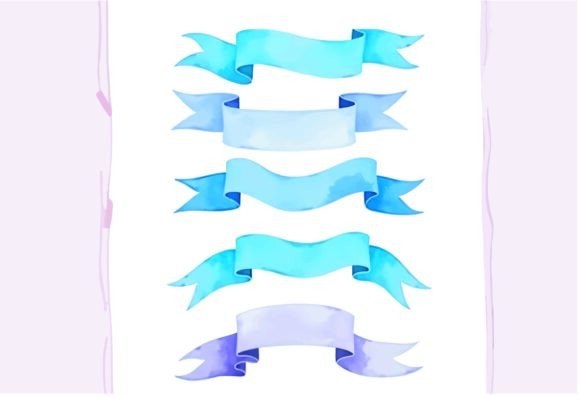 Fluid Watercolor Ribbons in Blue and Purple: A Guide to Beautiful, Abstract Art