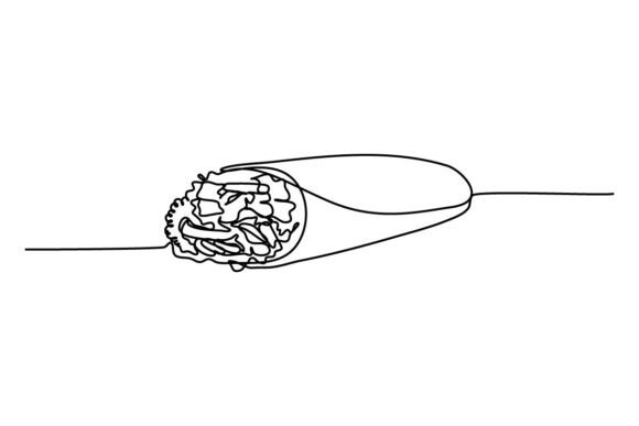 Kebab One Continuous Line: A Modern Design Concept for Restaurant Menus