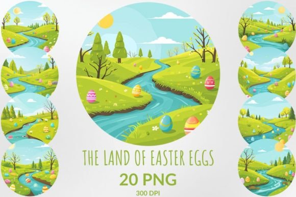 Land of Easter Eggs Sublimation Bundle