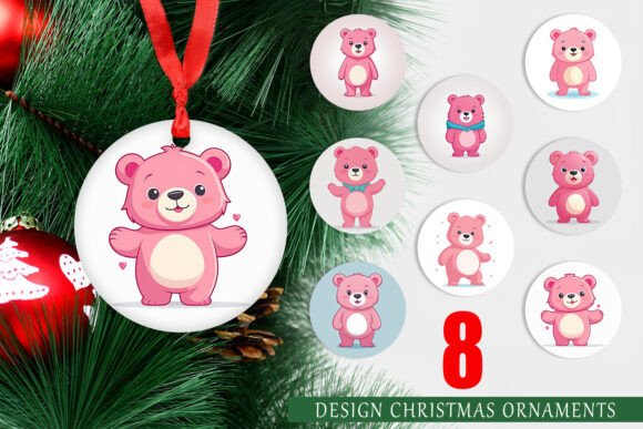Ornament Pink Bear Valentine: A Stylish Addition to Your Holiday Decor