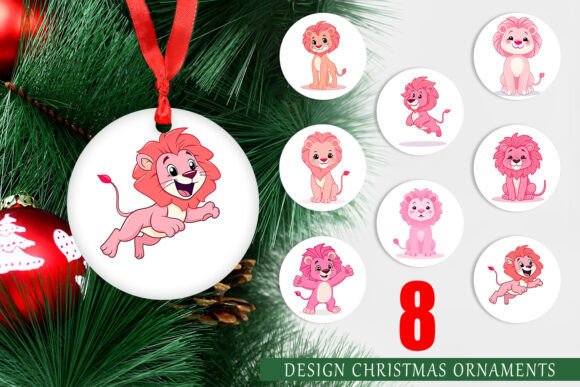 Ornament Pink Lion Valentine: A Creative Twist on Holiday Decor