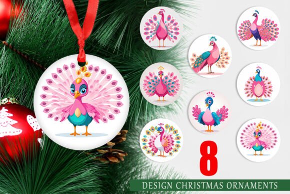 Ornament Pink Peacock Valentine: A Unique Addition to Your Holiday Decor