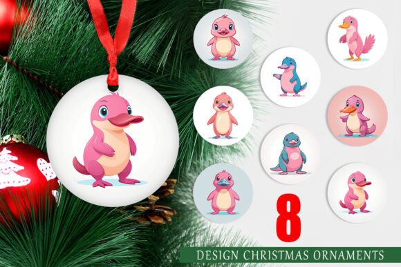 Ornament Pink Platypus Valentine: A Unique Addition to Your Christmas Decor