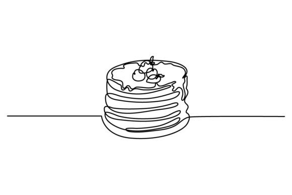 Pancake One Continuous Line: A Unique Design Concept for Restaurant Menus