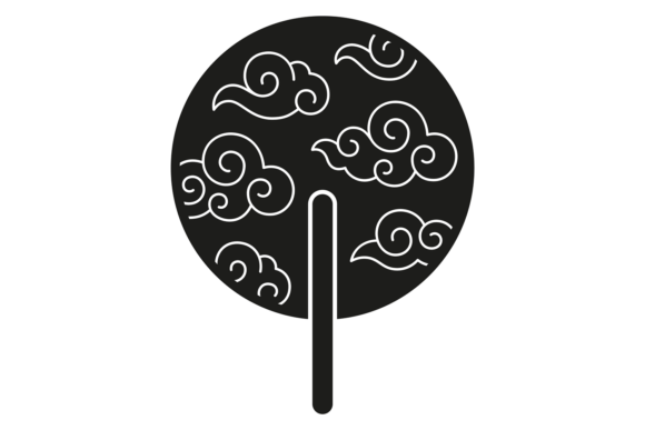 Paper Fan with Chinese Patterns: Ornate Decorative Accessory