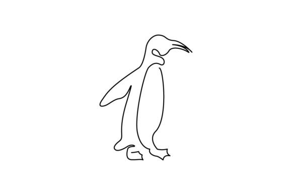 Penguin Continuous Line Art: Simple, Stylish, and Versatile