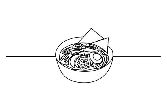 Ramen Noodles One Continuous Line: A Design Concept for Modern Restaurants
