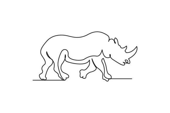 Rhino Continuous Line Art: A Modern Approach to Minimalist Design