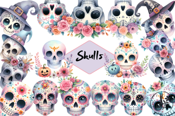 Skulls - Clip Art: A Fun and Versatile Design Resource