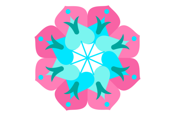 Spring Flower Icon. Retro Flower Clip Ar