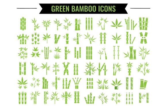 SVG Green Bamboo Icons Collection: A Sustainable Design Resource