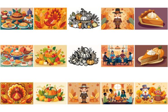 Thanksgiving Illustration Bundle: A Comprehensive Resource for Creative Projects