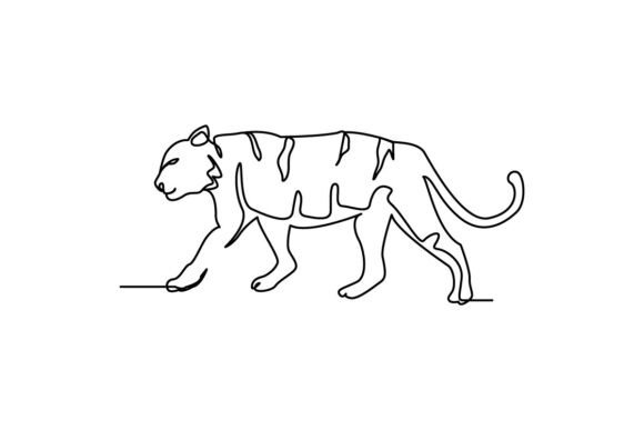 Tiger Continuous Line Art: A Modern Twist on Wildlife Design