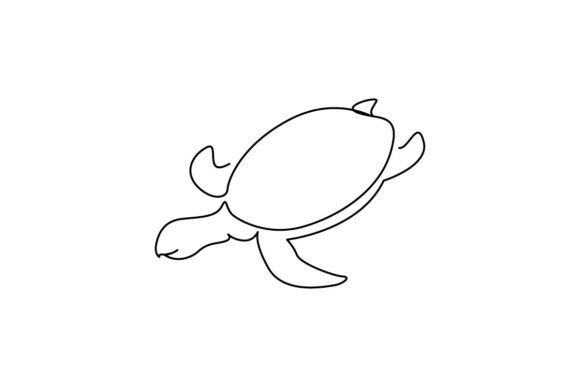 Turtle Continuous Line Art