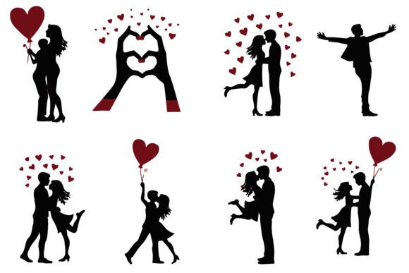 Valentine Silhouette Collection: A Versatile and Elegant Design Resource