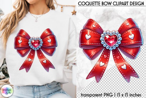Valentine’s Day Coquette Bow Clipart