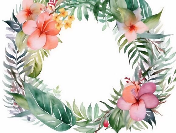 Watercolor Flower Feminine Cute Frame