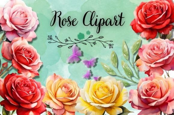 Watercolor Rose Clipart PNG: A Versatile Digital Asset for Creative Projects