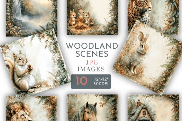 Woodland Animals Digital Square Paper: A Creative Companion for Nature Lovers